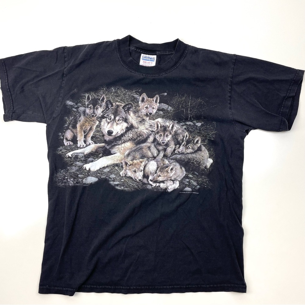 Wolf with cubs Short Sleeve T-Shirt